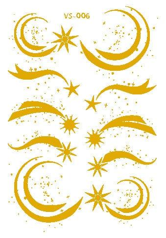 Golden Festival Face Tattoo Tattoos - The Burner Shop