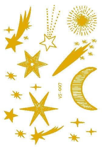 Golden Festival Face Tattoo Tattoos - The Burner Shop