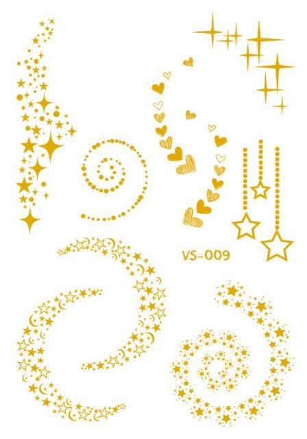 Golden Festival Face Tattoo Tattoos - The Burner Shop
