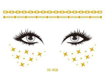 Golden Festival Face Tattoo Tattoos - The Burner Shop