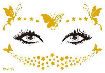 Golden Festival Face Tattoo Tattoos - The Burner Shop