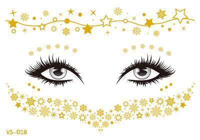 Golden Festival Face Tattoo Tattoos - The Burner Shop