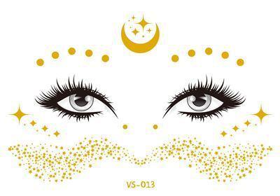 Golden Festival Face Tattoo Tattoos - The Burner Shop