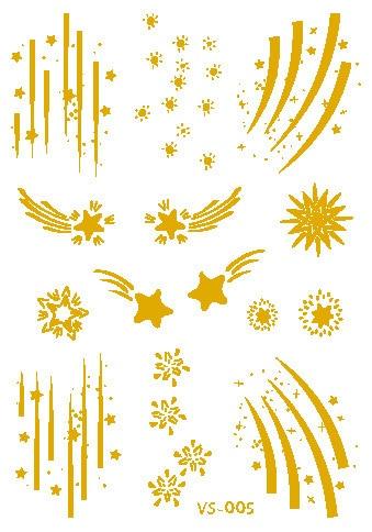 Golden Festival Face Tattoo Tattoos - The Burner Shop