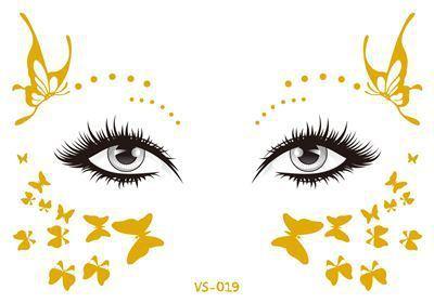 Golden Festival Face Tattoo Tattoos - The Burner Shop