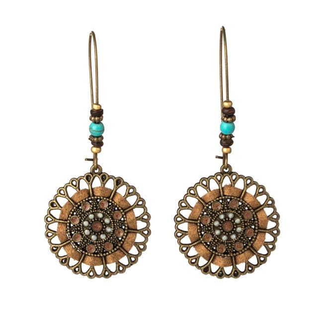 Golden Leaf Dangle Drop Earrings Earrings - The Burner Shop