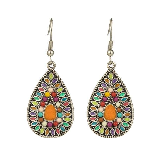 Golden Leaf Dangle Drop Earrings Earrings - The Burner Shop
