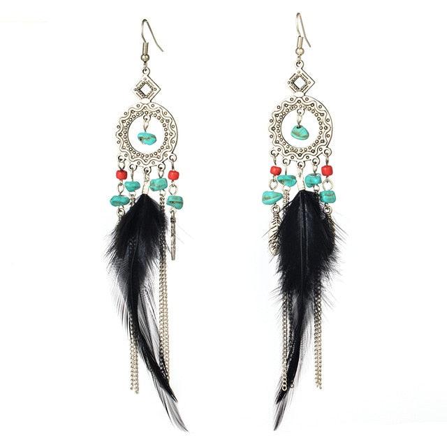 Golden Leaf Dangle Drop Earrings Earrings - The Burner Shop
