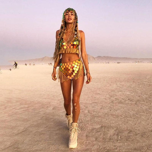Gradient Color Shiny Sequins Dots 2 Piece Two piece - The Burner Shop