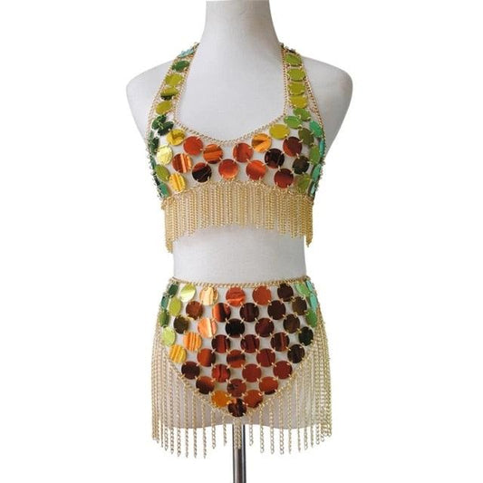 Gradient Color Shiny Sequins Dots 2 Piece Two piece - The Burner Shop