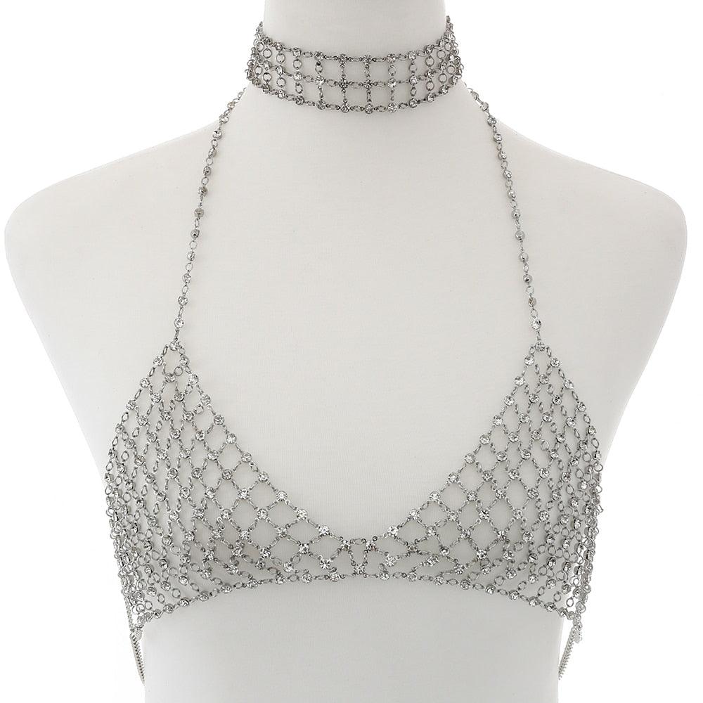 Gypsy Mesh Chain Bra Body Jewelry - The Burner Shop