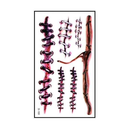 Halloween Bloody Wound Tattoo Stickers Tattoos - The Burner Shop