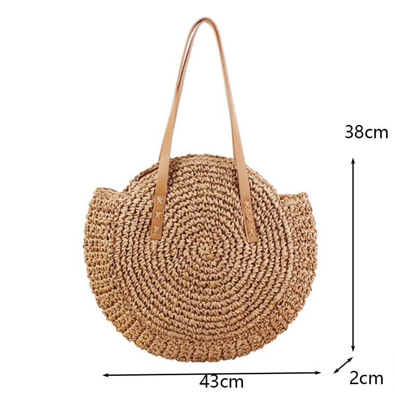 Handmade Woven Straw Beach Bags Bags - The Burner Shop
