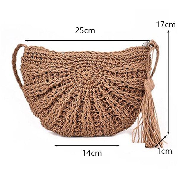 Handmade Woven Straw Beach Bags Bags - The Burner Shop