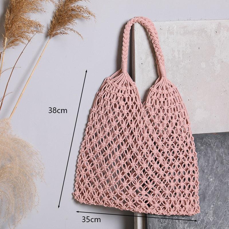 Handmade Woven Straw Beach Bags Bags - The Burner Shop