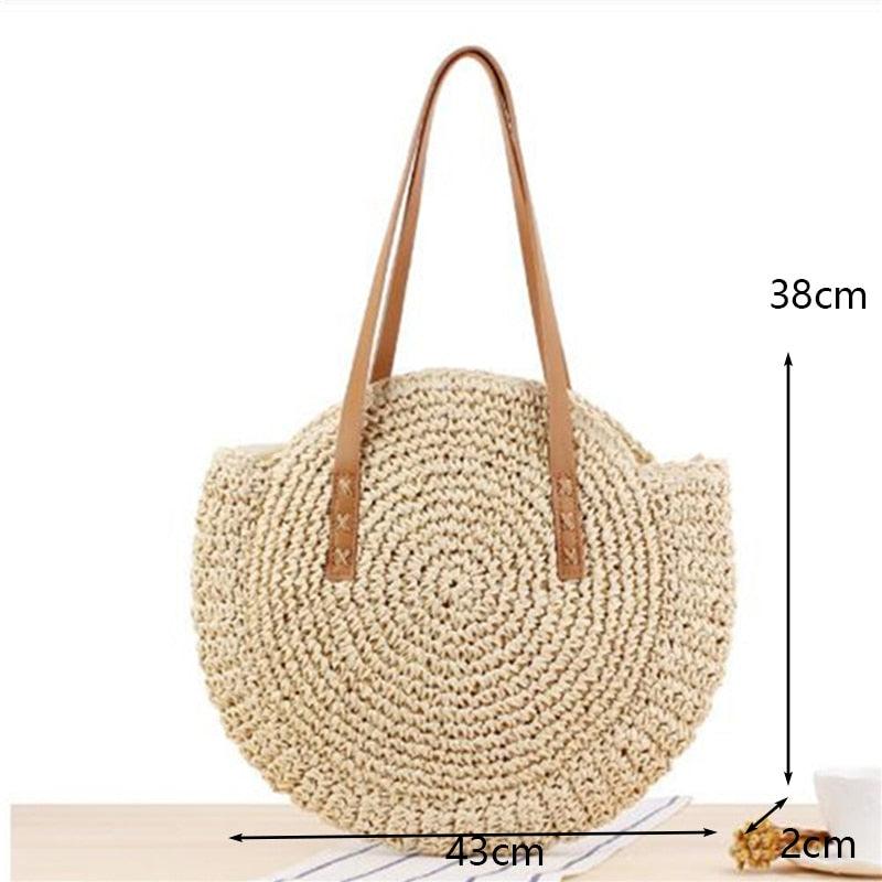 Handmade Woven Straw Beach Bags Bags - The Burner Shop