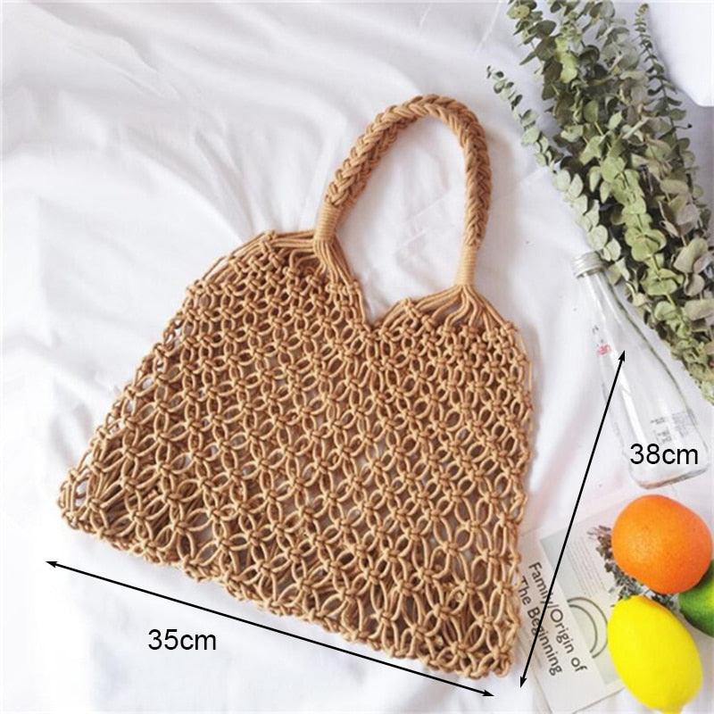Handmade Woven Straw Beach Bags Bags - The Burner Shop