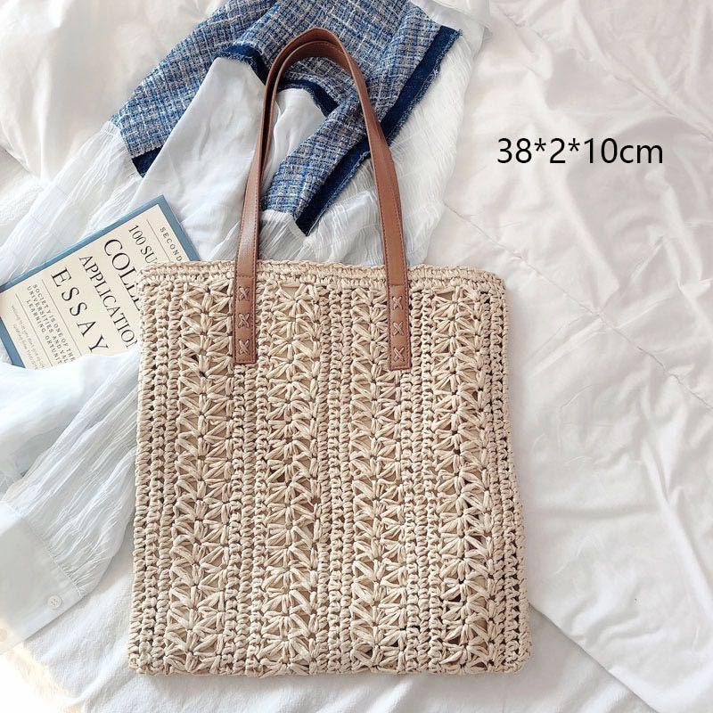Handmade Woven Straw Beach Bags Bags - The Burner Shop
