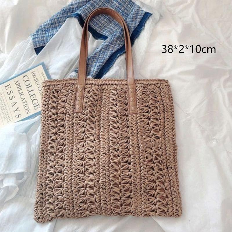 Handmade Woven Straw Beach Bags Bags - The Burner Shop