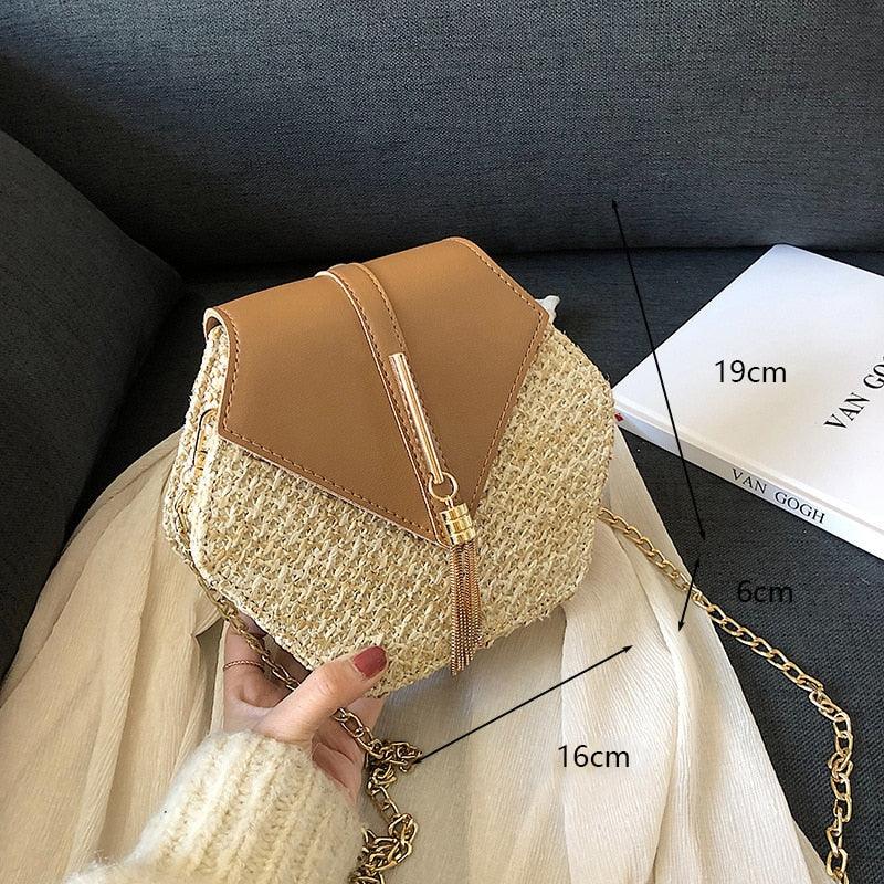Handmade Woven Straw Beach Bags Bags - The Burner Shop
