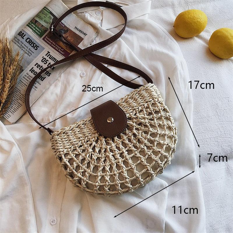 Handmade Woven Straw Beach Bags Bags - The Burner Shop