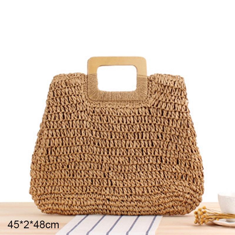 Handmade Woven Straw Beach Bags Bags - The Burner Shop