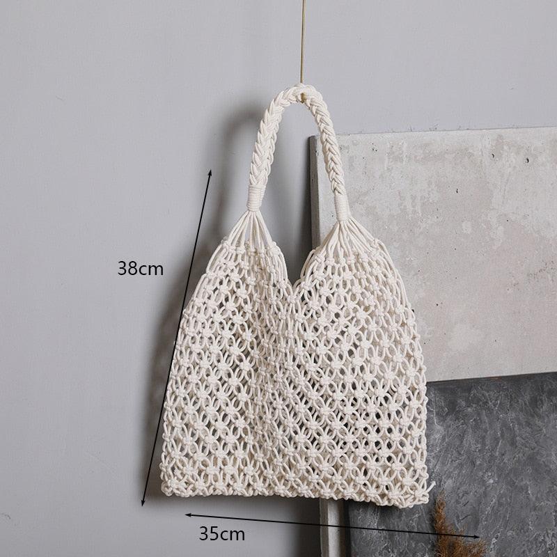 Handmade Woven Straw Beach Bags Bags - The Burner Shop