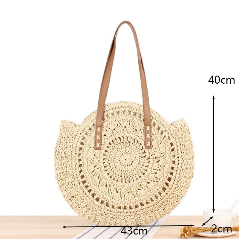 Handmade Woven Straw Beach Bags Bags - The Burner Shop