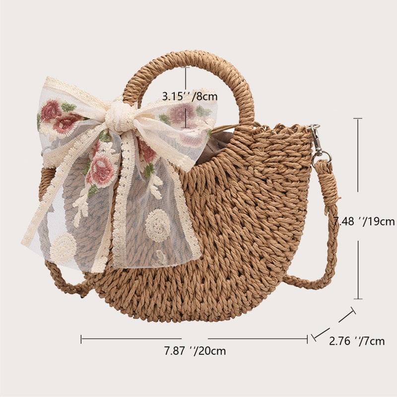 Handmade Woven Straw Beach Bags Bags - The Burner Shop