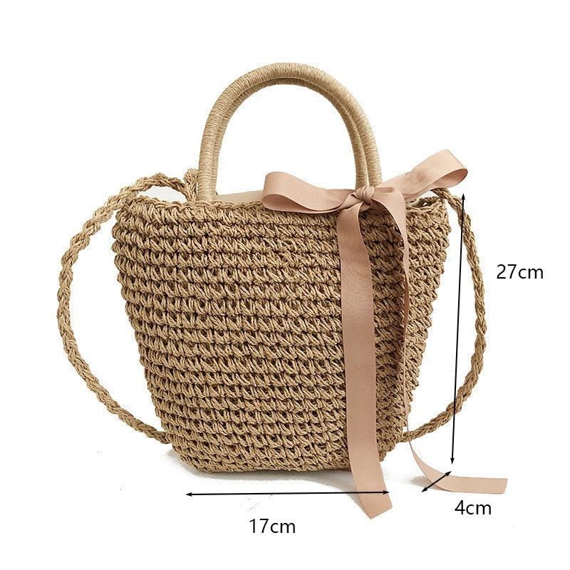 Handmade Woven Straw Beach Bags Bags - The Burner Shop