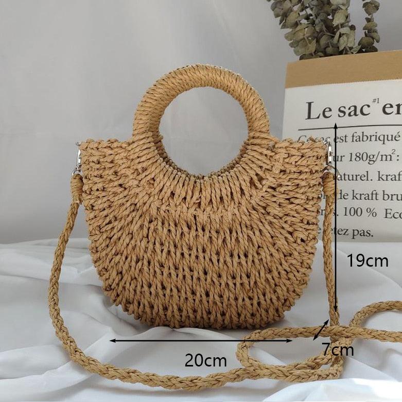 Handmade Woven Straw Beach Bags Bags - The Burner Shop