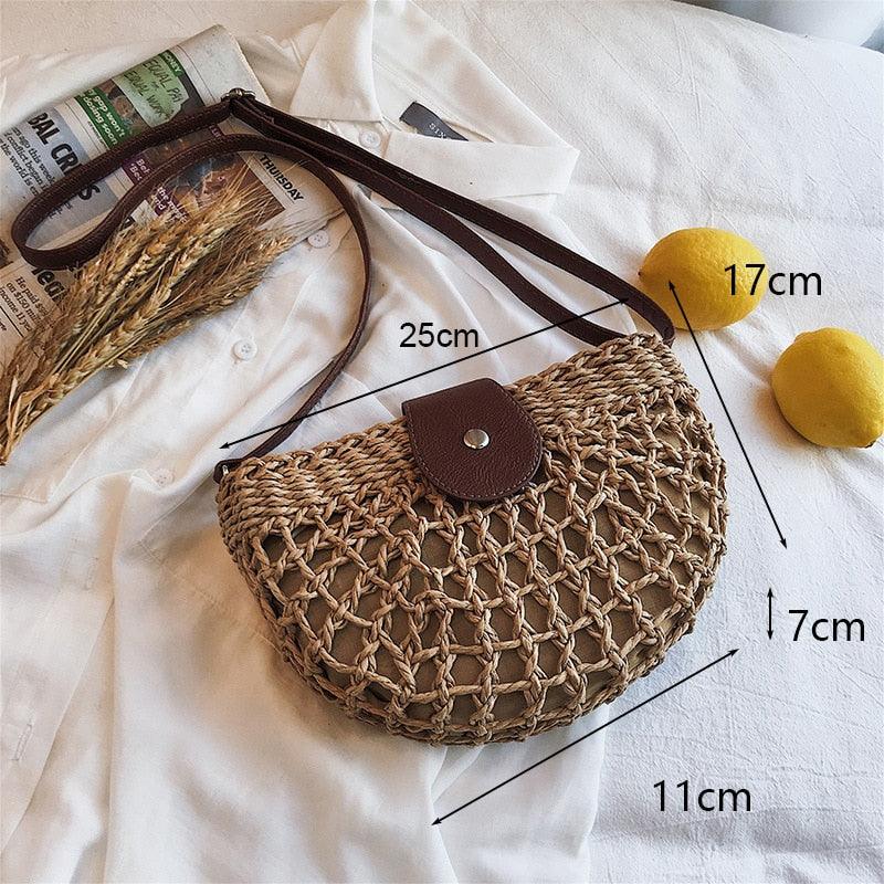 Handmade Woven Straw Beach Bags Bags - The Burner Shop