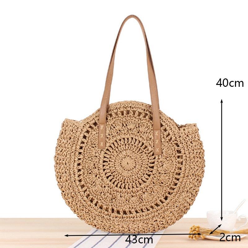 Handmade Woven Straw Beach Bags Bags - The Burner Shop