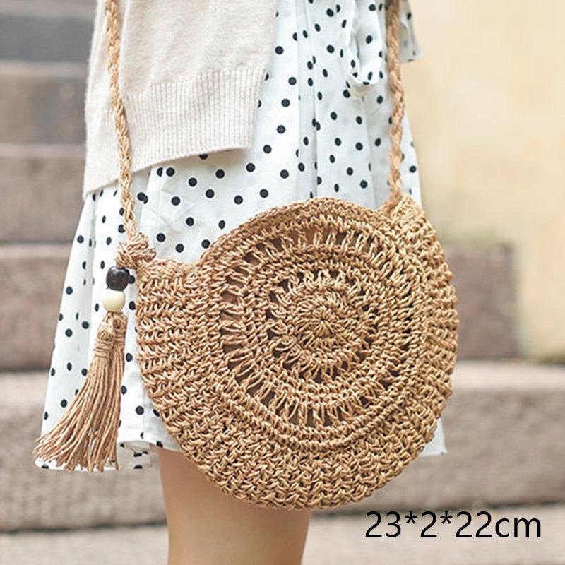 Handmade Woven Straw Beach Bags Bags - The Burner Shop