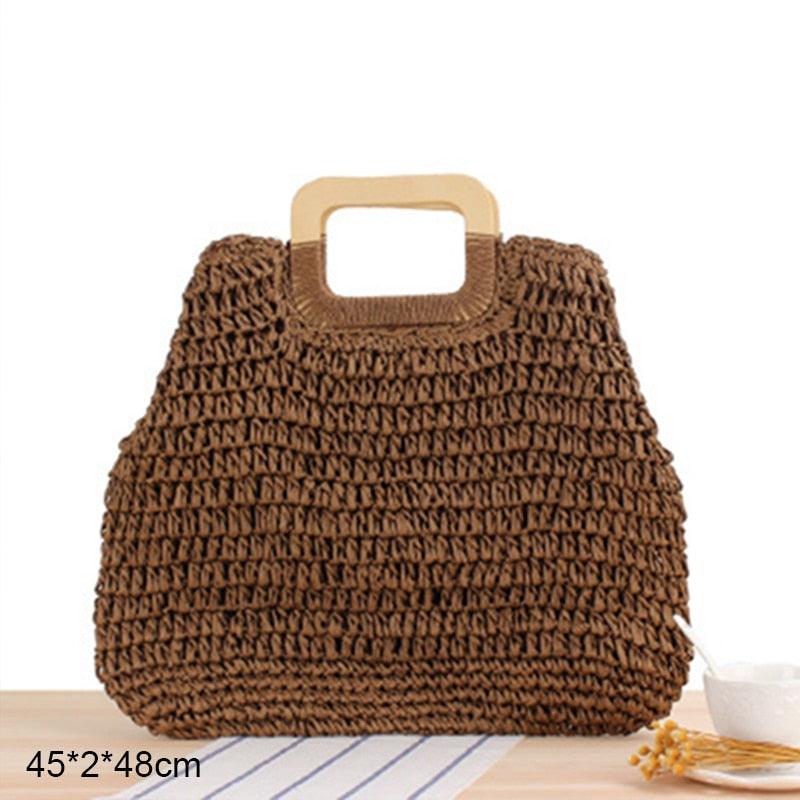 Handmade Woven Straw Beach Bags Bags - The Burner Shop