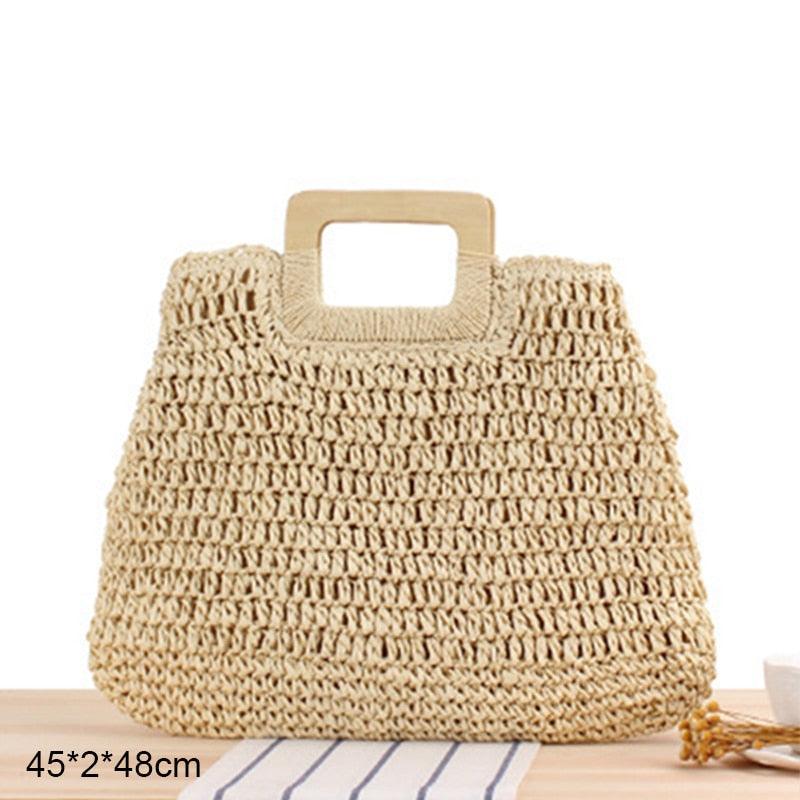 Handmade Woven Straw Beach Bags Bags - The Burner Shop
