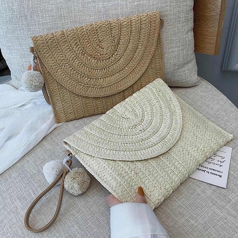 Handmade Woven Straw Beach Bags Bags - The Burner Shop