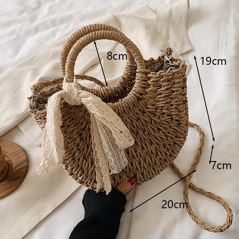 Handmade Woven Straw Beach Bags Bags - The Burner Shop