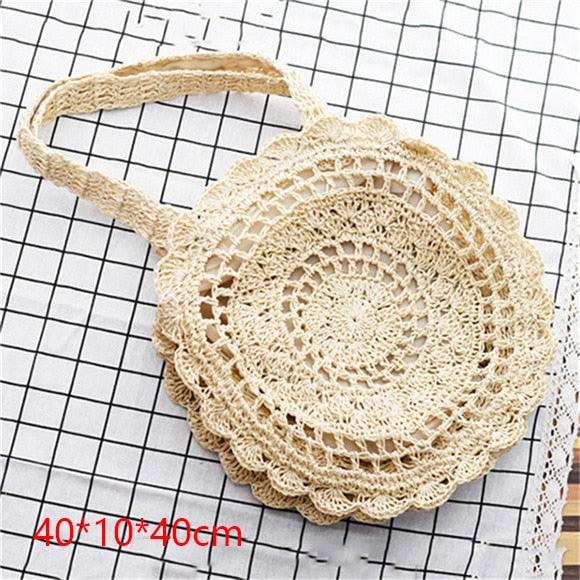 Handmade Woven Straw Beach Bags Bags - The Burner Shop
