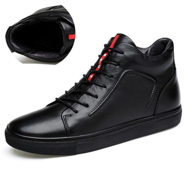 High Top Leather Boots Boots - The Burner Shop