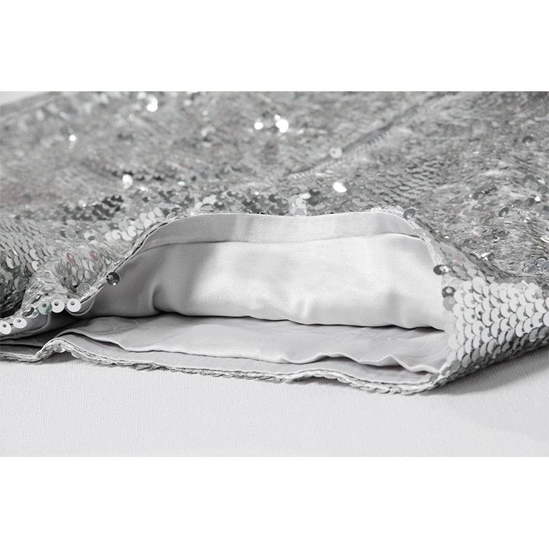High Waisted Sequin Shorts Shorts - The Burner Shop