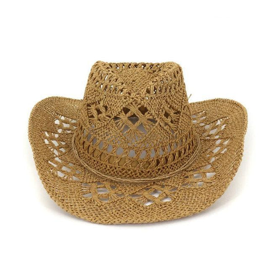 Hollowed Handmade Cowboy Straw Hat Hats - The Burner Shop