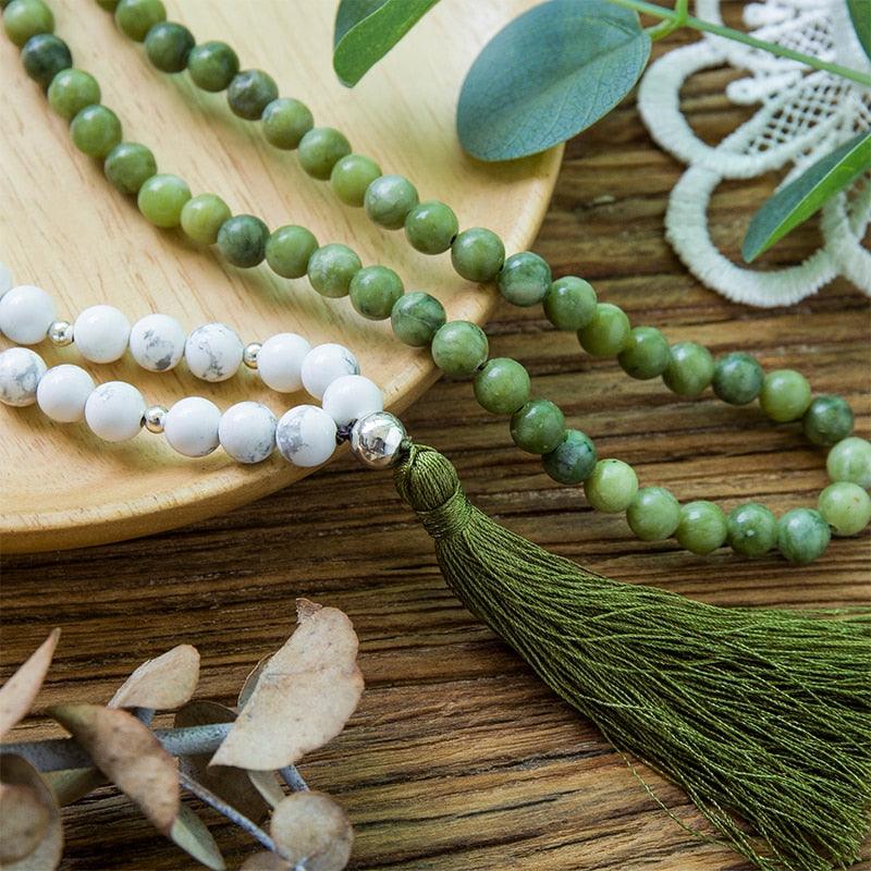 Jade Beaded Necklace Necklaces - The Burner Shop