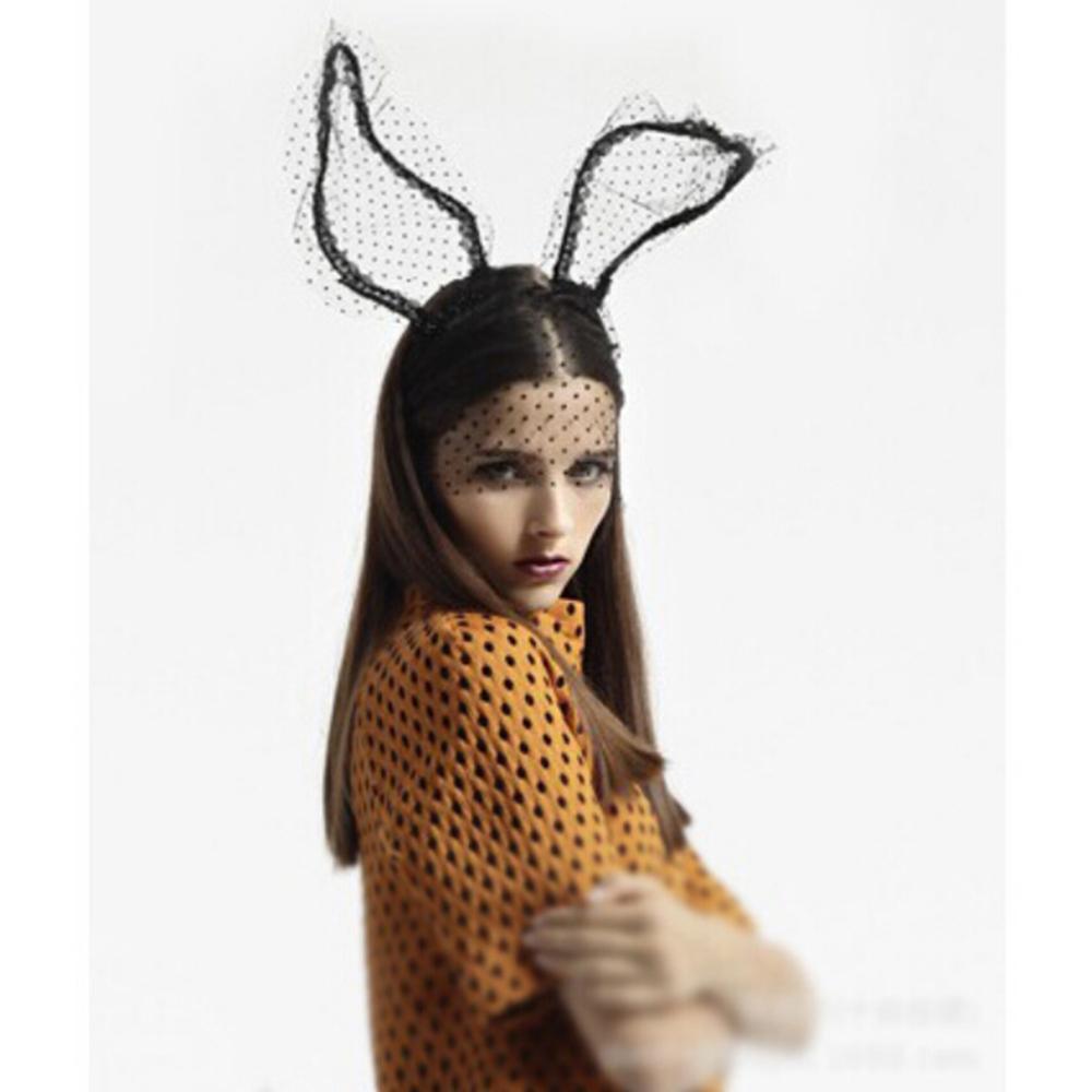 Lace Bunny Ears Headpiece - The Burner Shop