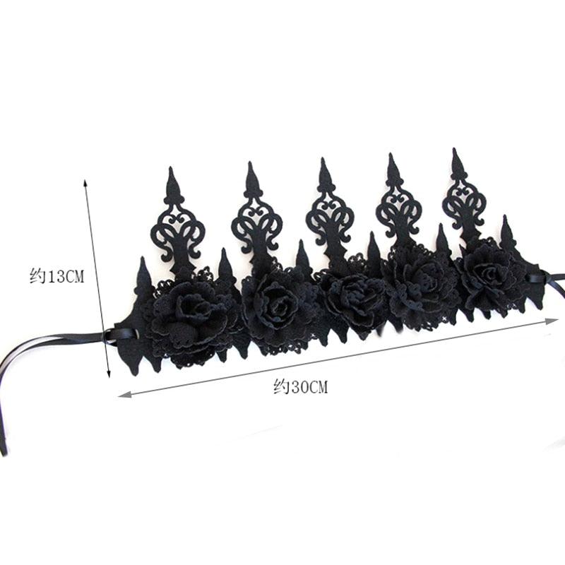Lady Queen Black Crown Headpiece - The Burner Shop
