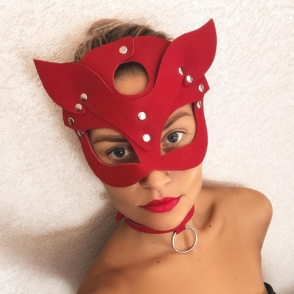 Leather Cat, Rabbit & Fox Mask Face Masks - The Burner Shop