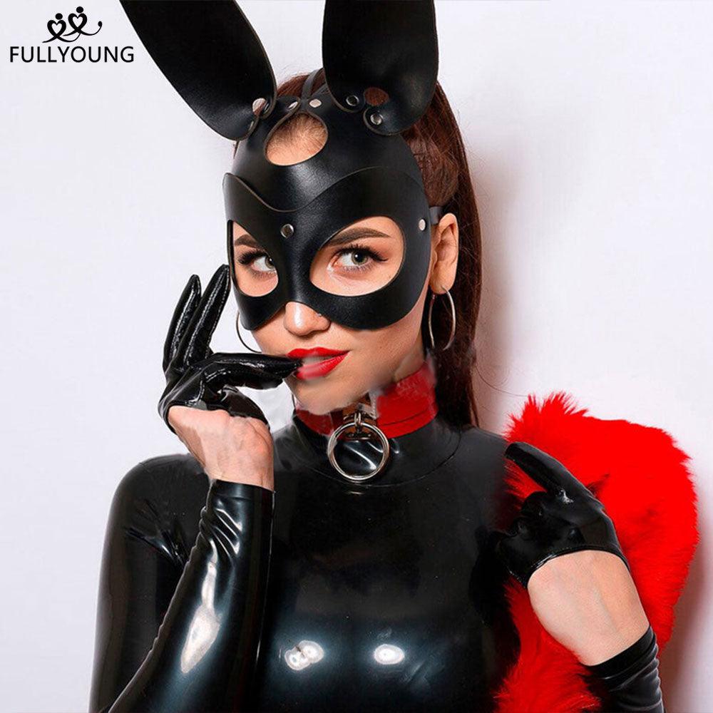 Leather Cat, Rabbit & Fox Mask Face Masks - The Burner Shop