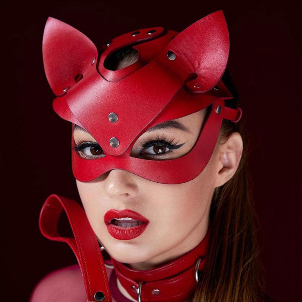 Leather Cat, Rabbit & Fox Mask Face Masks - The Burner Shop