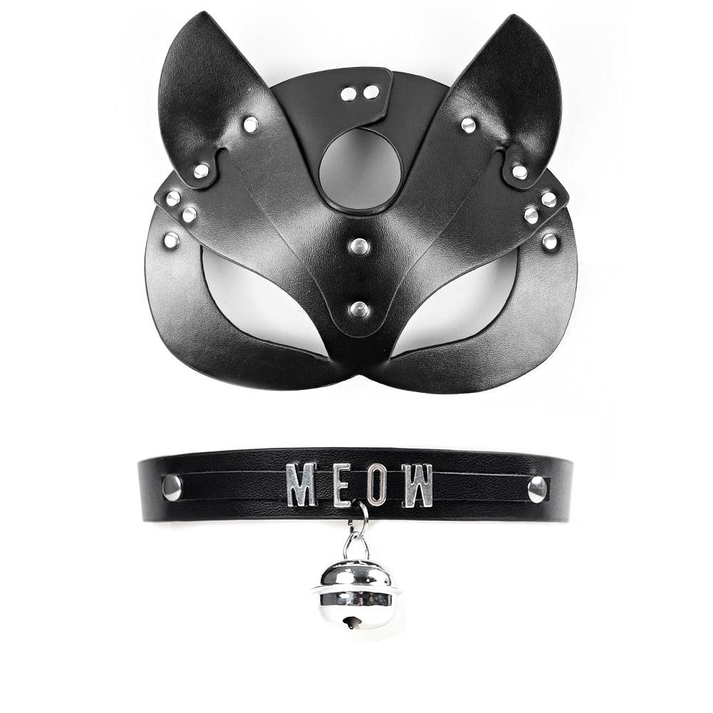 Leather Cat, Rabbit & Fox Mask Face Masks - The Burner Shop