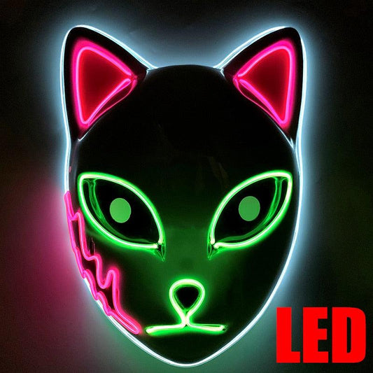 LED Glowing Cat Face Mask Masks - The Burner Shop
